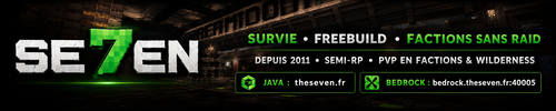 Banniere du serveur minecraft Seven