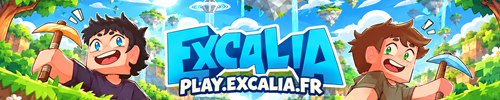 Banniere du serveur minecraft Excalia