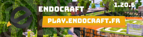 Banniere du serveur minecraft EndoCraft