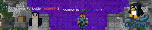 Banniere du serveur minecraft OXiNet