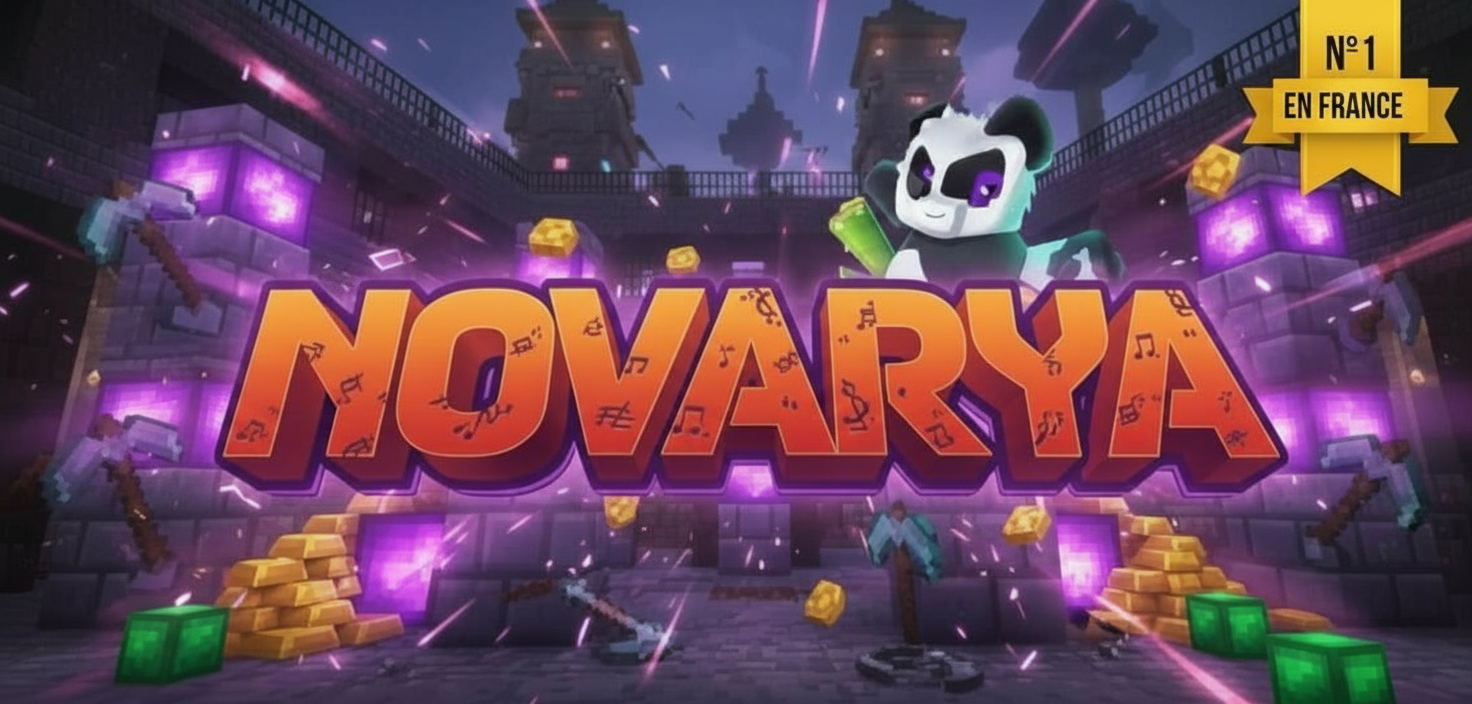 Banniere du serveur minecraft Novarya
