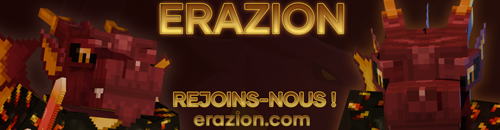 Banniere du serveur minecraft Erazion