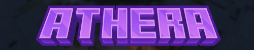 Banniere du serveur minecraft Athera - SURVIE 1.21.10