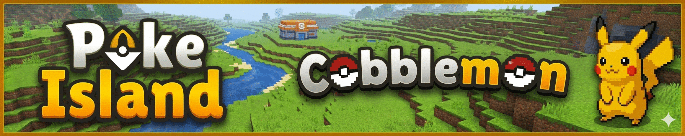 Banniere du serveur minecraft PokeIsland - Cobblemon