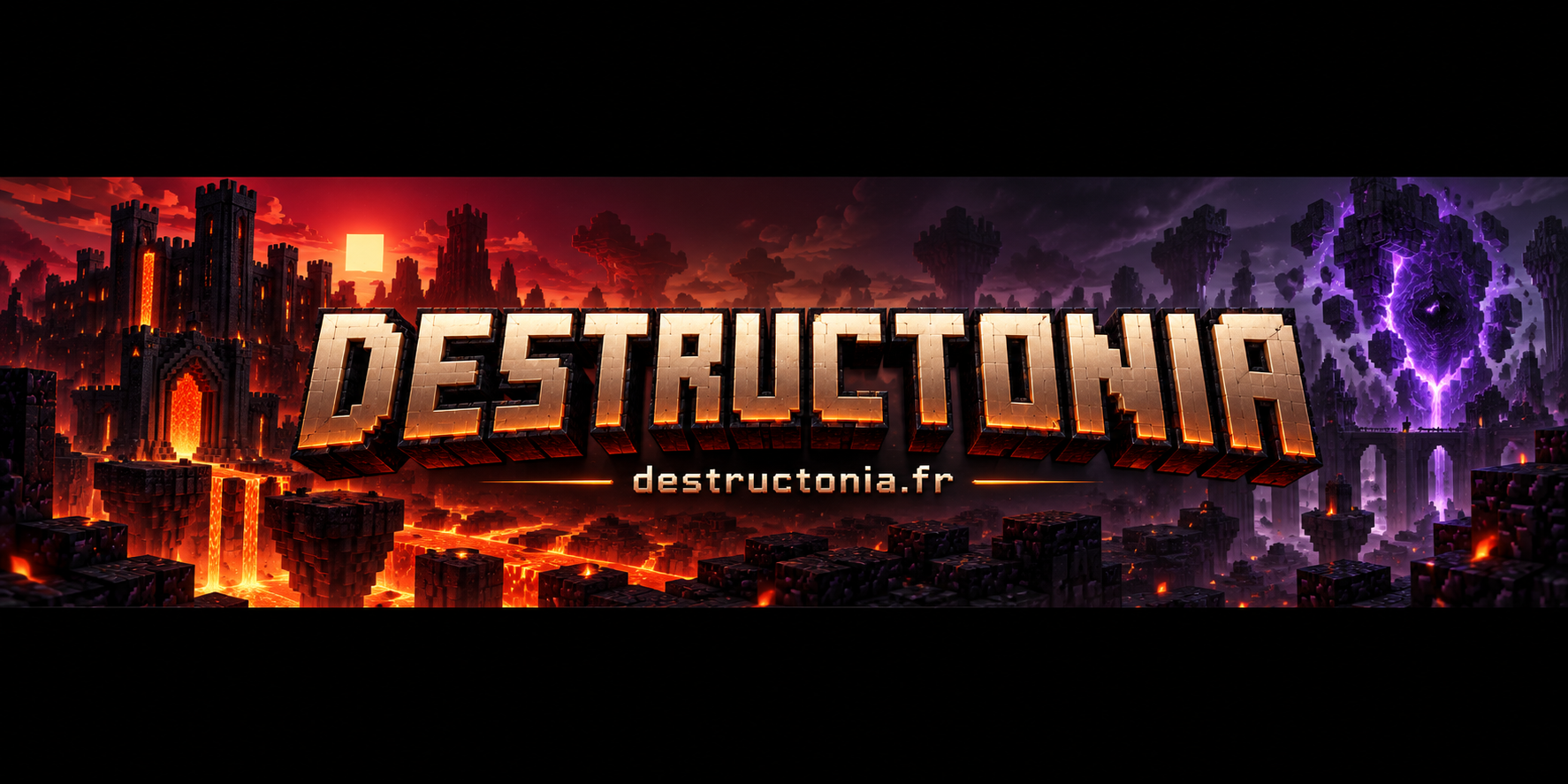 Banniere du serveur minecraft destructonia