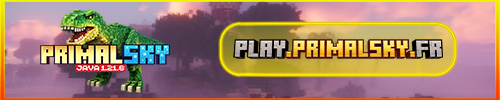 Banniere du serveur minecraft PrimalSky