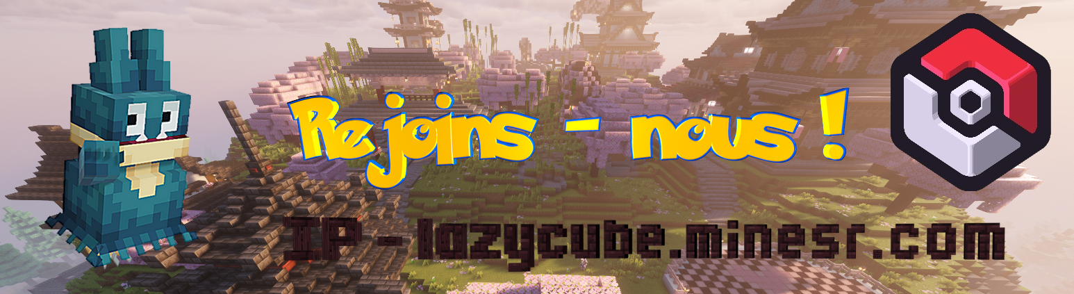 Banniere du serveur minecraft LazyCube