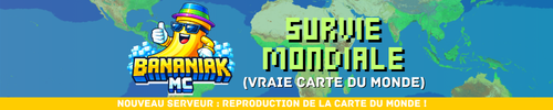 Banniere du serveur minecraft BANANIAKMC - Survie Mondiale