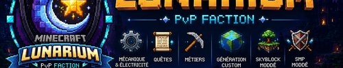 Banniere du serveur minecraft Lunarium Network