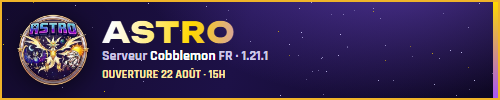 Banniere du serveur minecraft Astro Cobblemon