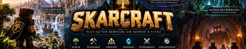Banniere du serveur minecraft SkarCraft
