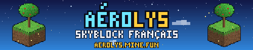 Banniere du serveur minecraft A&eacute;rolys
