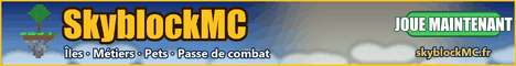Banniere du serveur minecraft SkyblockMC