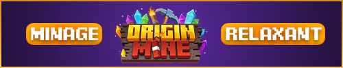 Banniere du serveur minecraft ORIGINMINE - SERVEUR MINAGE